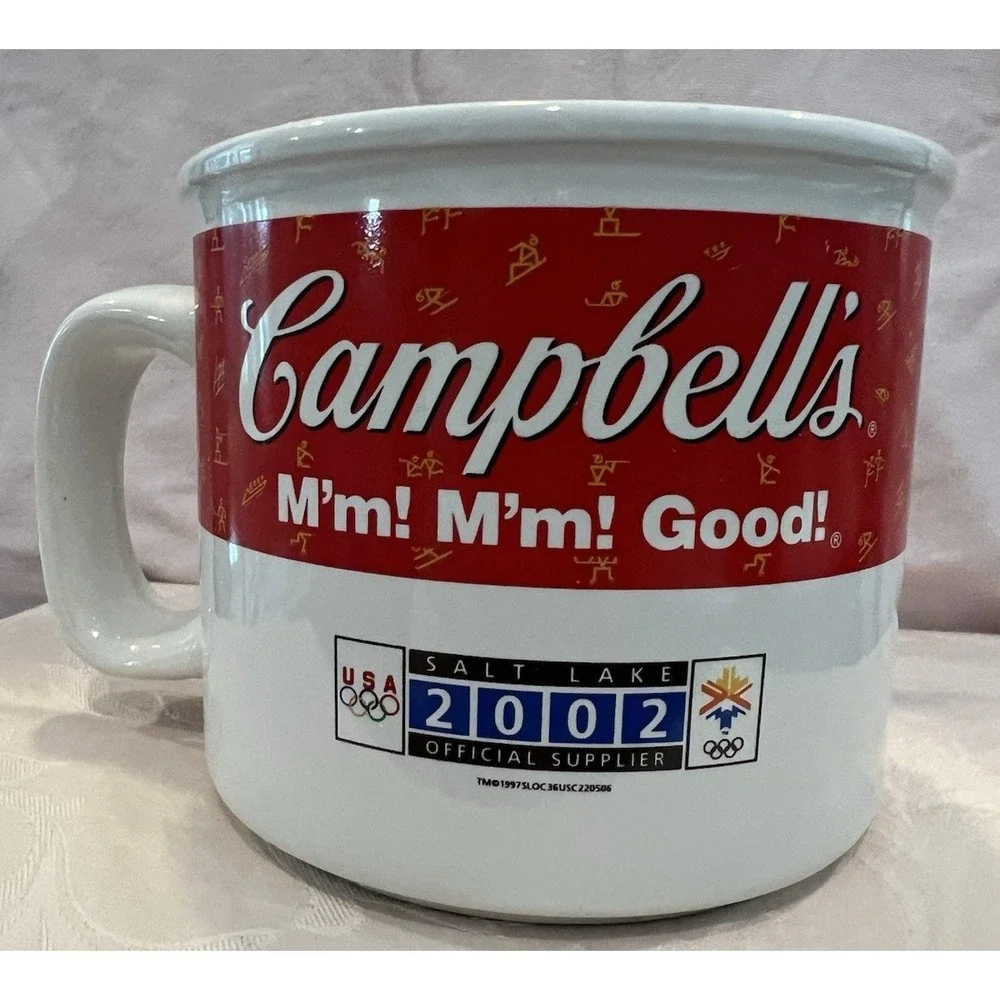 CAMPBELL'S Vintage Limited Edition 2002 US Olympic Salt Lake Soup Mug Bobsledder
